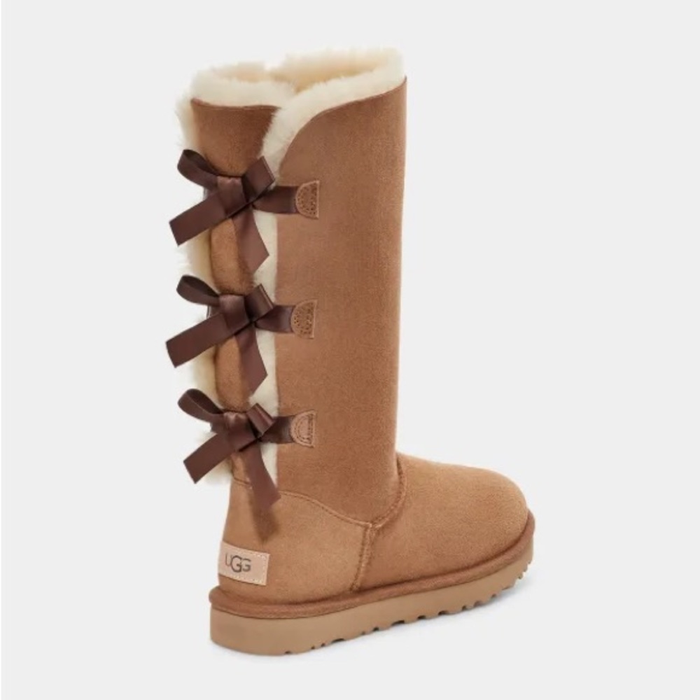 UGG Bailey Bow Tall II Boots in Chestnut Brown